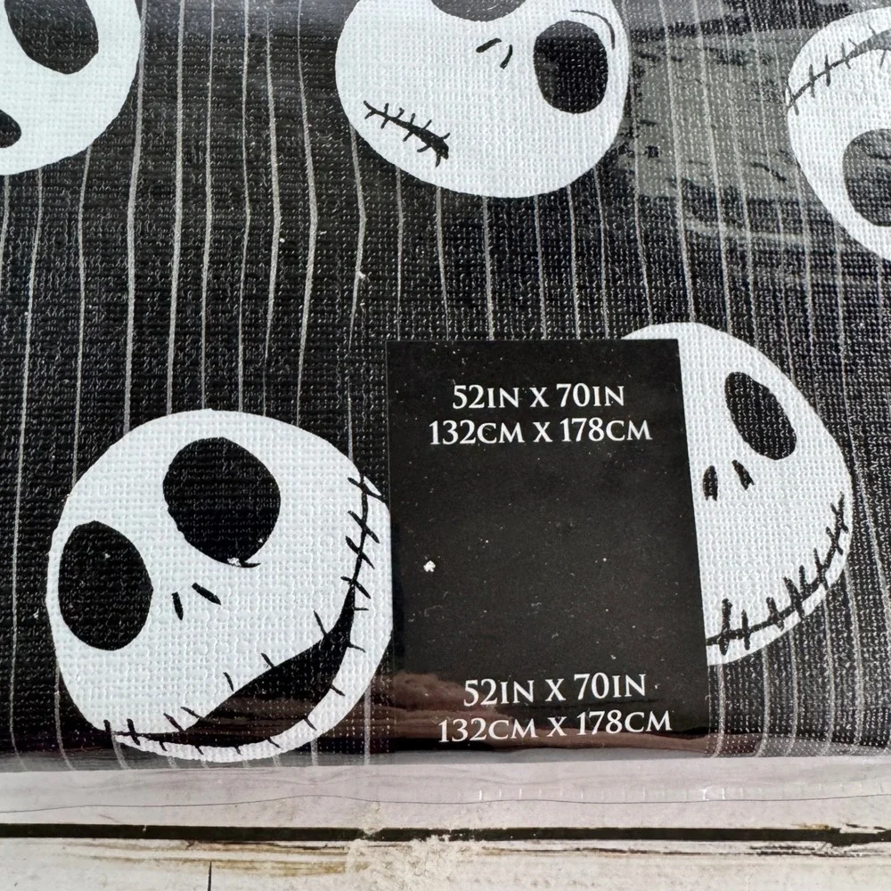 Nightmare Before Christmas Jack‎ Skellington Tablecloth 52x70 Pinstripe NEW